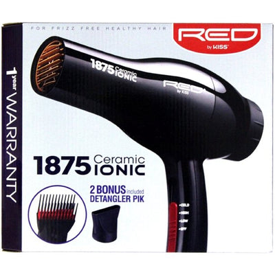 Red By Kiss 1875 Ceramic Ionic Dryer