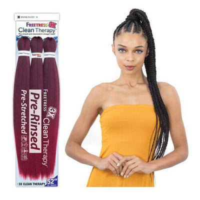 Shake-N-Go Freetress 3X Pre-Stretched Clean Therapy Braiding Hair 52"