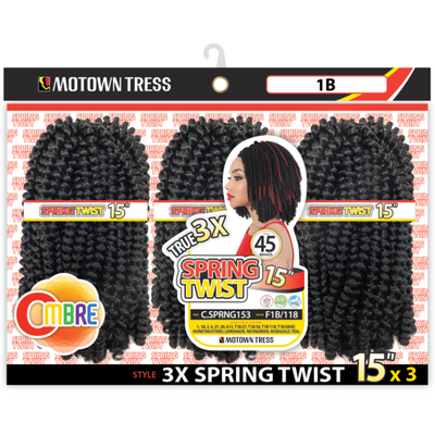 Motown Tress 3X Spring Twist Crochet Braid 15"