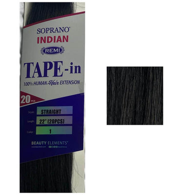 Soprano 100% Human Hair Extension - Indian Remi Tape-In - Straight 22" (20 Pcs)
