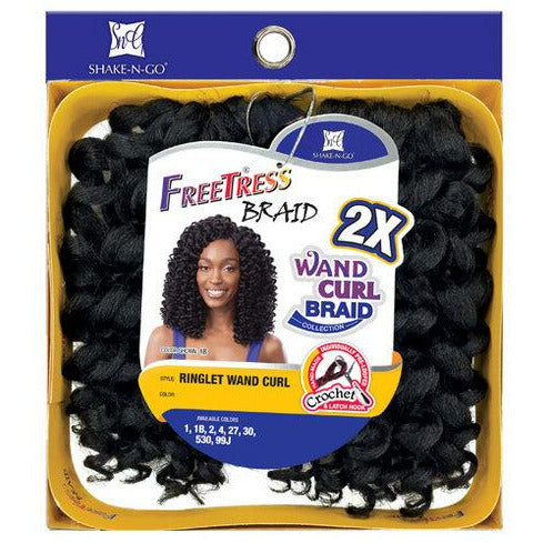 Shake-N-Go Freetress 2X Ringlet Wand Curl Crochet Braiding Hair
