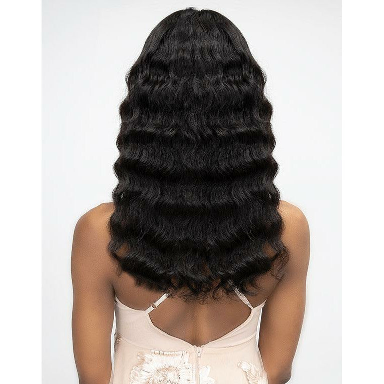Janet Collection 100% Natural Virgin Remy Indian Luscious Wet N Wavy Teyana Lace Front Wig