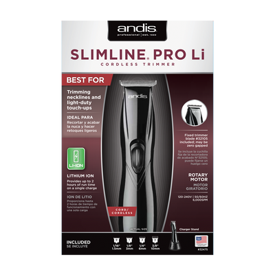 Andis Slimline Pro Li Cordless Trimmer - Black