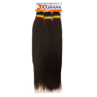 Realistic X-Pression 3X Ghana Pre-Stretched Braiding Hair (Qty. 50)