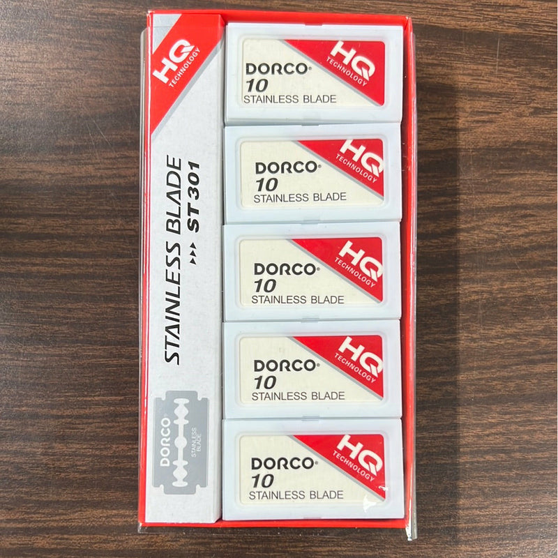 Dorco Stainless Steel Razor Blades- 10 Packs