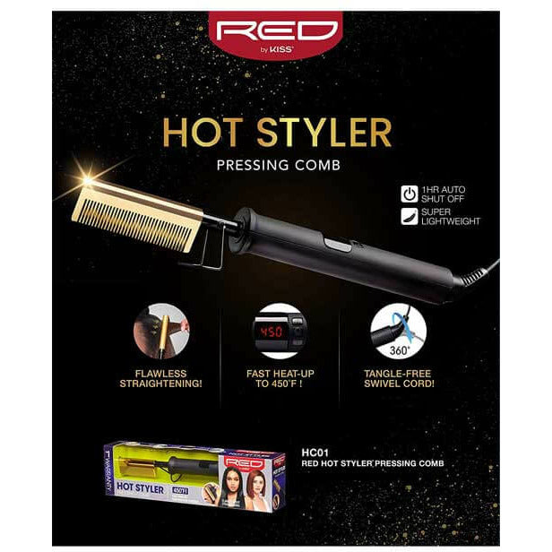 Red by Kiss Hot Styler Pressing Comb HC0150