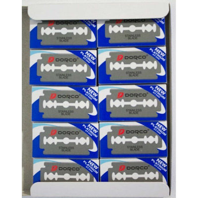 Dorco New Platinum ST300 Stainless Blades - 10 Packets Of 10 Blades